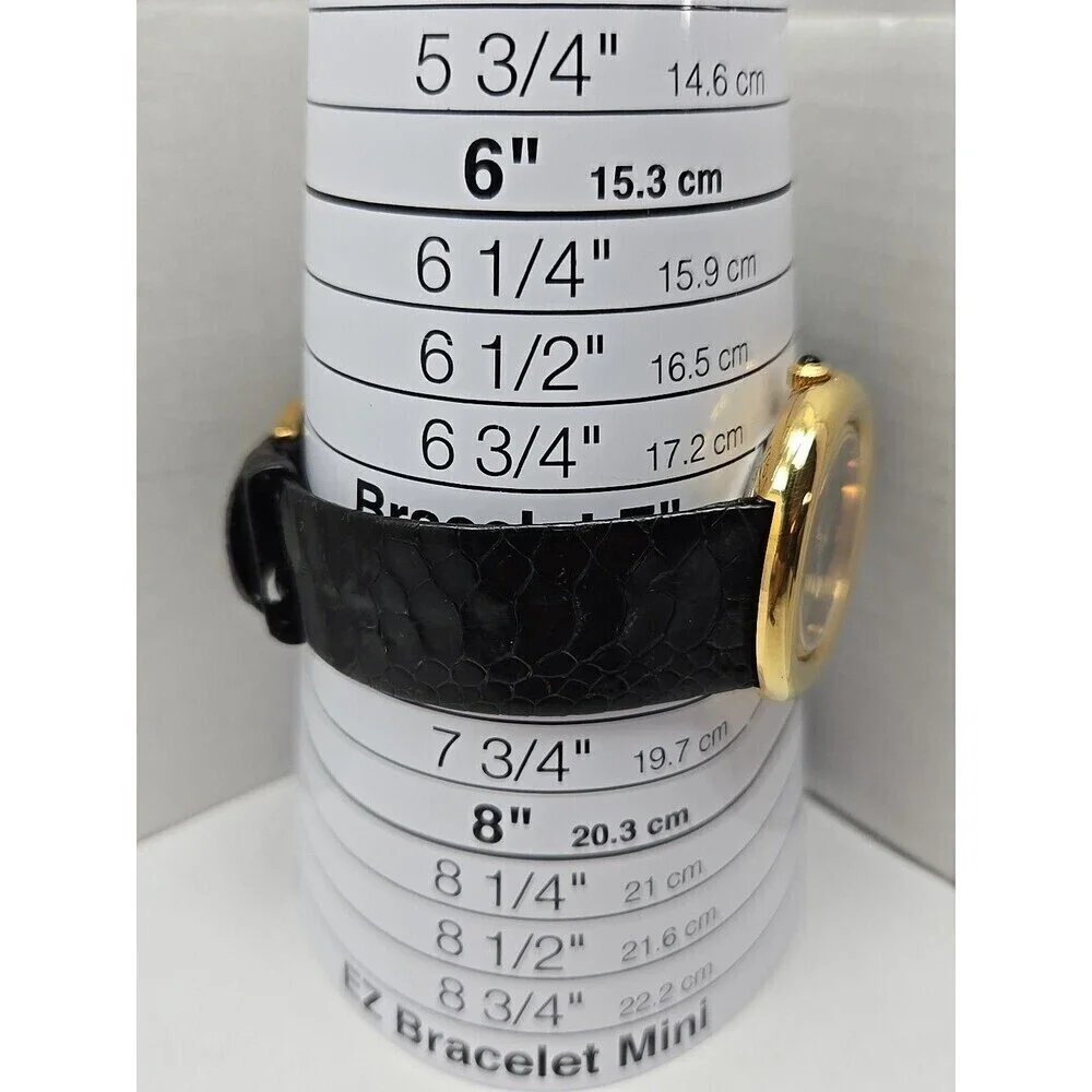 Vintage Jacques Farel Gold Tone Black Roman Dial Womens Quartz Watch New Battery